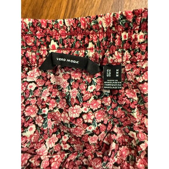 Vero Moda Women's Floral Elastic Waist Pull-on Maxi Skirt Pink Medium - Picture 7 of 7